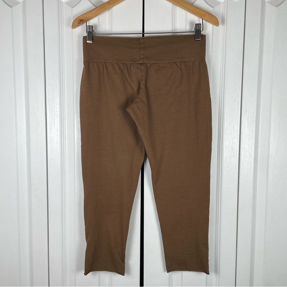 Y2K Green Dragon Low Rise Capri Pull on Pants Womens M Brown Cotton Leggings USA - Picture 6 of 13